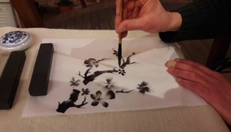 une branche de prunier